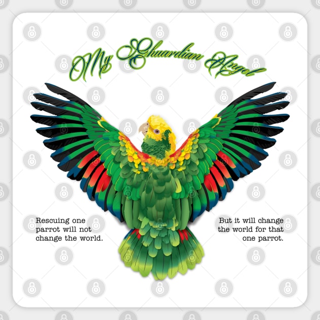 Rescuing One Parrot Will Not Change World But Will Change the World For that One Parrot Sticker by TheStuffInBetween